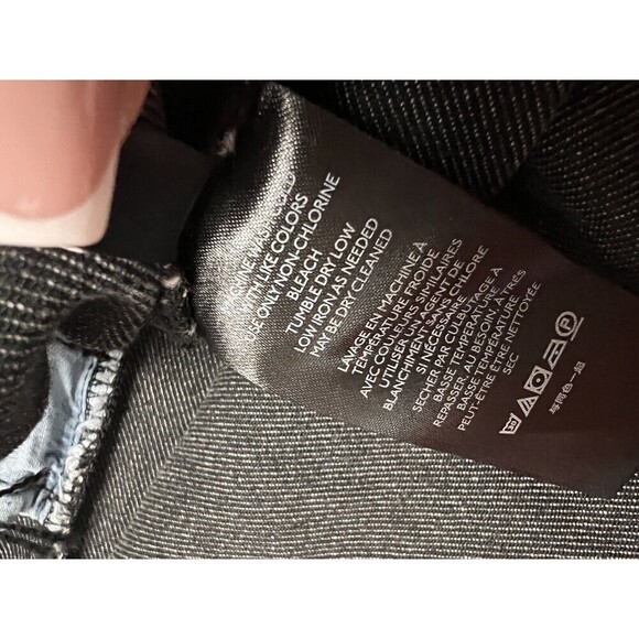 Free People East Of Eden Button Fly Denim Black Jean Skirt Belted   Sz 25 /S NWT - Picture 7 of 8